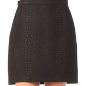 French Connection Black Crocodile Skirt, 8